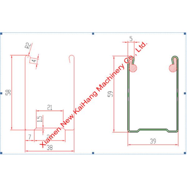 Sliding Door Guardrail Forming Machine , Customized Door Frame Making Machine