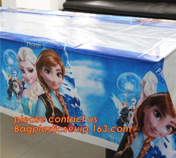Quality Ice And Snow Baby Favor Decoration princess Party Tablecover Supply, Hot Sale party plastic tablecover supplies kids bir for sale