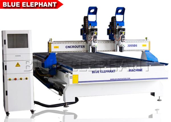 Quality 2055 multi-heads woodwork cnc router , cnc wood carve machine for wood door design for sale
