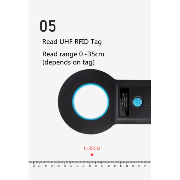 ISO18000-6c 860-960MHz Portable RFID Reader Bluetooth UHF RFID Scanner for Android Ios