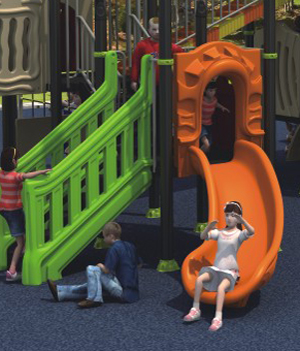 Kids Outdoor Play Equipment Children Slide Equipment International Certifications