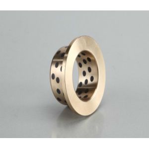 China Brass Plus Graphite Bushings , Yellow Black Self Lubricating Bearing wholesale
