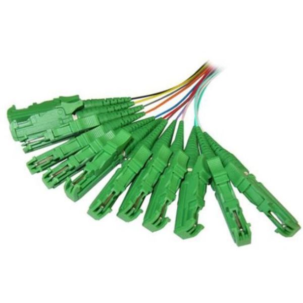 12 Core Color Om3 E2000 Apc Upc G655 Fiber Optic Pigtail