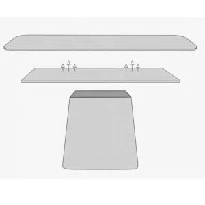 Elegant Rectangular Stainless Steel Marble Dining Table 750mm Height