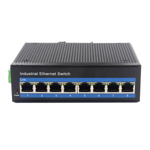 8x10 / 100M UTP Ethernet Port Industrial Ethernet Switch 24V Power Adapter
