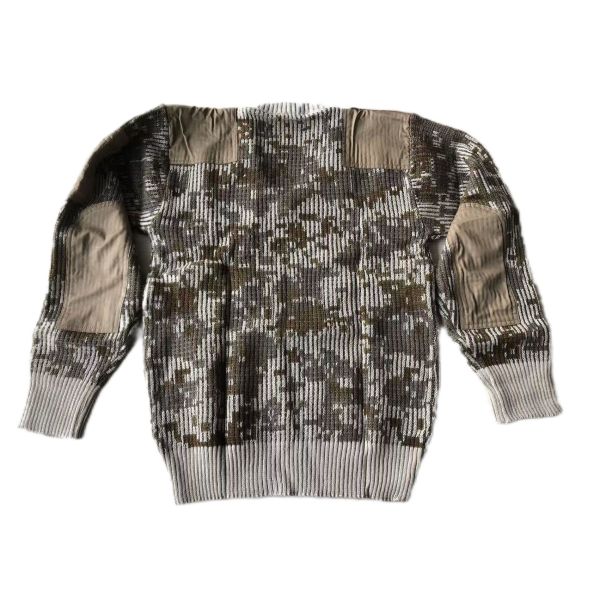 Men's Tactical V-Neck Knit Sweater Cotton Winter Jacket XS-4XL