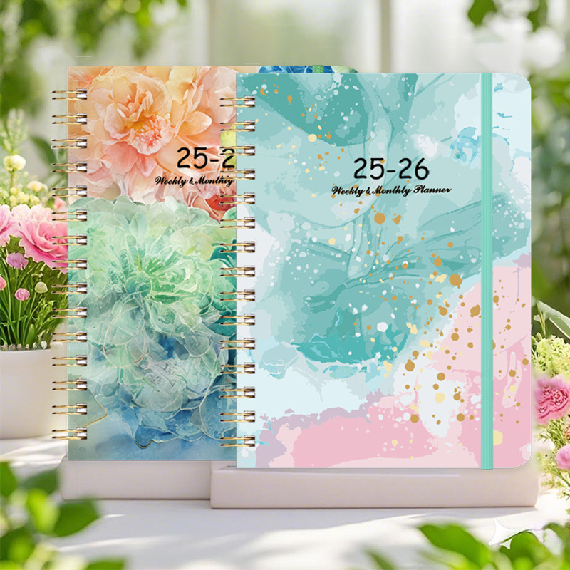Custom A5 Spiral Hardcover Notebook with Embossed Design