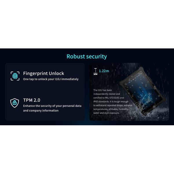 Intel 4G WiFi Tablet PC with Fingerprint Recognition and Non-Stop Operation Feature