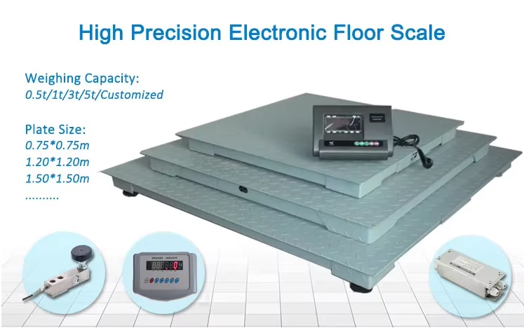 Heavy Duty 1Ton 2Ton Digital Floor Platform Scale Electronic Floor Scale