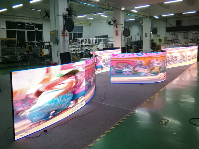 Indoor P2.5 P3 P4mm Curved Screen Display Advertising Flexible LED Video Wall