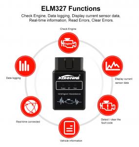25K80 Chip Solution Bluetooth Diagnostic Scanner , Obd2 Car Scanner Diagnostic Tool Elm327