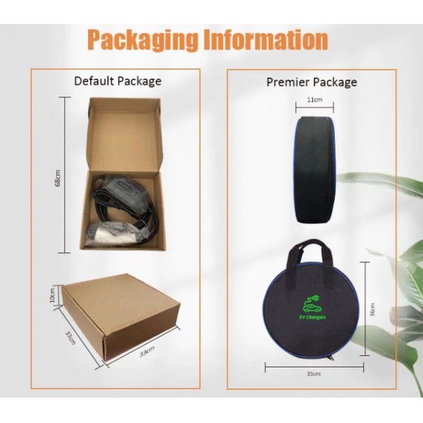 KIWI 11KW Portable EV Charger J1772 Type 2 Connection for Electric Car Charging Station