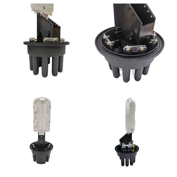144 Cores Heat Shrink Dome Fiber Optic Splice Closure 1 Oval 4ports Arial Pole Wall Mount