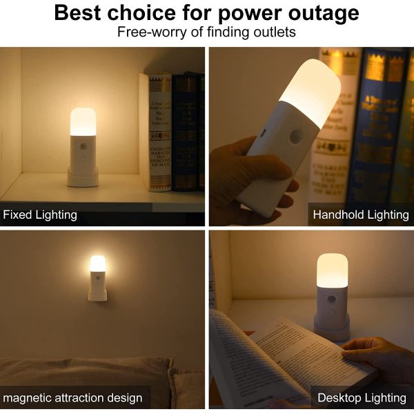 1.2W 5V Emergency Led Night Light Portable Rechargeable Night Lamp