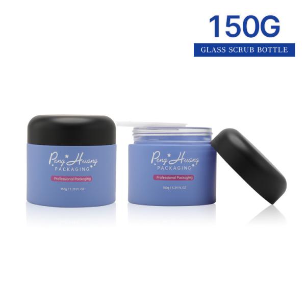 Quality 150g Recycled Glass Jar Screen Printing Glass Cosmetic Container for sale