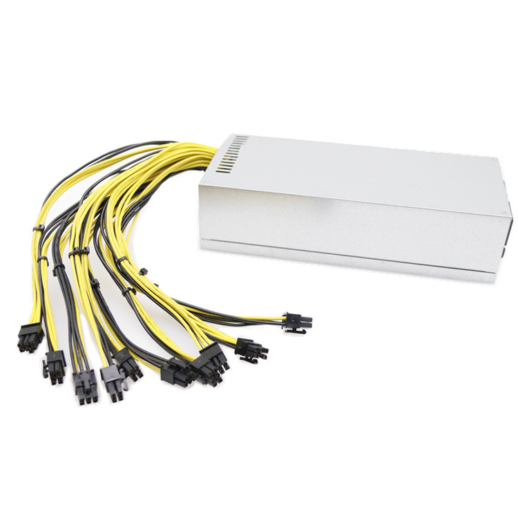 Best 2400W Power Supply PSU 1u 90% Efficiency with 10*6pin Connectors For pc Machine