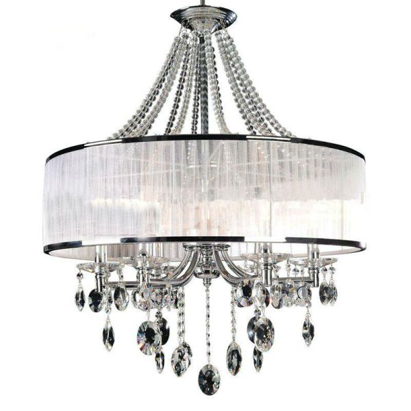Flush mount chandelier Lighting With Lampshade (WH-MC-02)