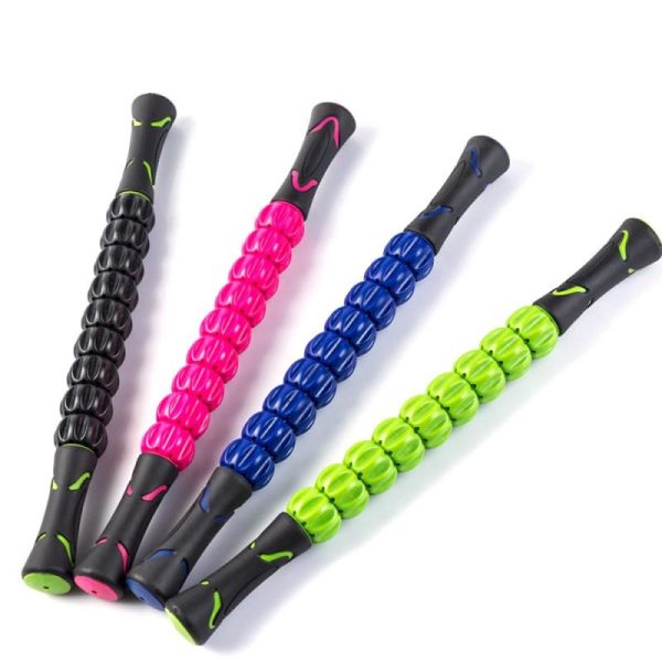 Gym Full Body Muscle Roller Stick , Handheld Sports Massager Unique Concave Gear Design