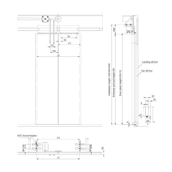 Three Phase Variable Frequency VVVF Synchronous Operator Elevator Door Operator