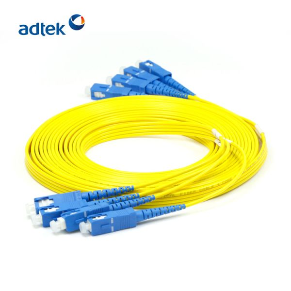 4 Fibers SC SC Single Mode Fiber Patch Cord LSZH Simplex Low Insertion Loss