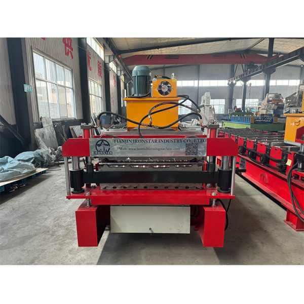 840 trapezoidal sheet and 836 corrugated double layer roll forming machine for Bolivia