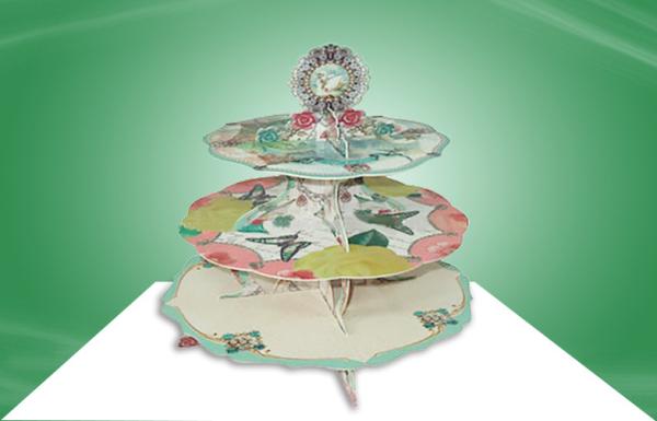 Quality Three tier Cake Cardboard Standees , Countertop Stand up Display for sale