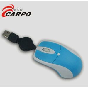 China MINI USB retractable cable mouse wholesale