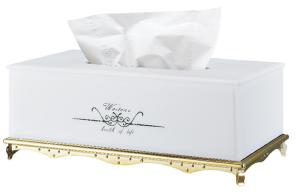 Table Plastic Classical Decorative Rectangular Tissue Box