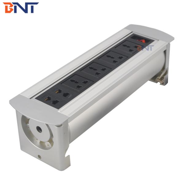 smart round universal power desktop tabletop socket with dual usb charging port grommet for office furniture