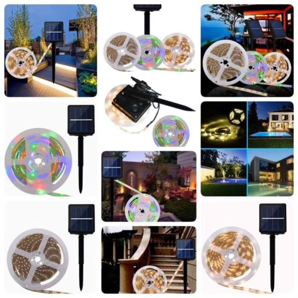 3.7V 30leds/M Solar Strip Light , Solar LED Ribbon Tape Waterproof IP67 For Steps