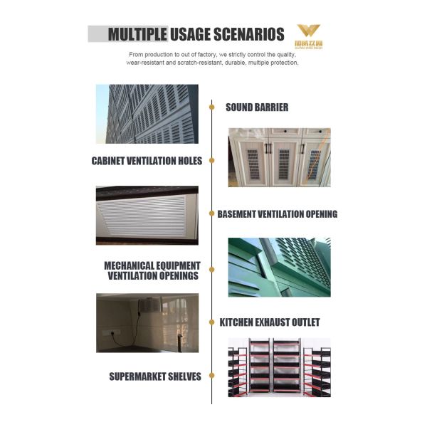 Suspended Silent Perforated Punch Metal Sheet Panel Plate Louver Sound Isolation Ceilings Walls Sound Insulation Louvers