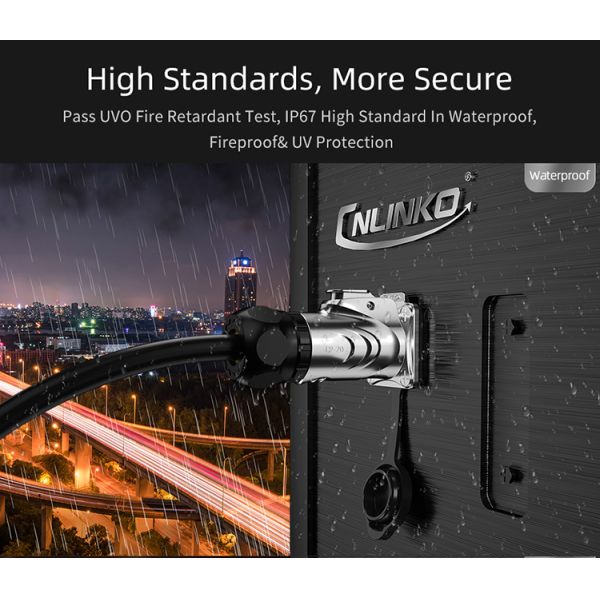 Cnlinko LP 20 2 Pin Plastic and Metal Aviation Connectors Wiring Screw Ip68 Waterproof Cable Connector