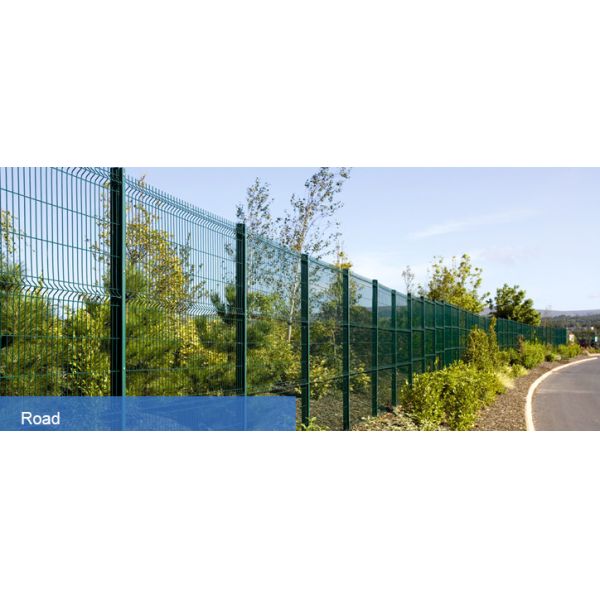 Garden Pvc Coated Green Curved 3d Wire Mesh Fence 1.8*3.0m