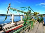 Red Sturdy Screw Ship Unloader Automatically Unloaded High Efficiency