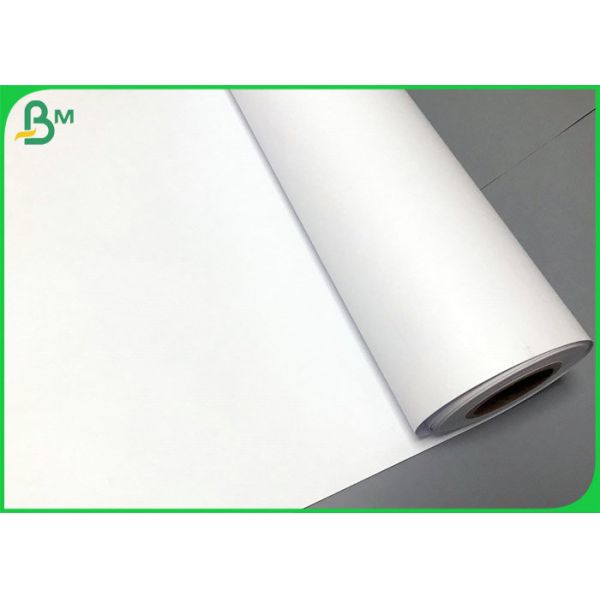 White Rollo Garment Cutting Plotter Paper 50gsm 60gsm With 160cm / 180cm Width