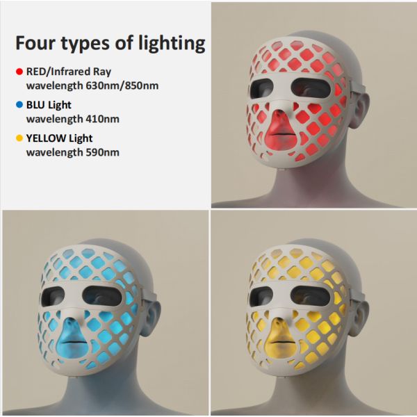 LED Photon Red Light Therapy Mask Skin Tightening Silicone Led Red Light Facial Masks