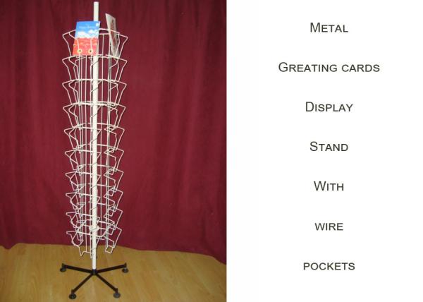 Quality 40 Pocket Floor Greeting Card Display Rack OEM Iron Wire Metal Book Display Stand for sale