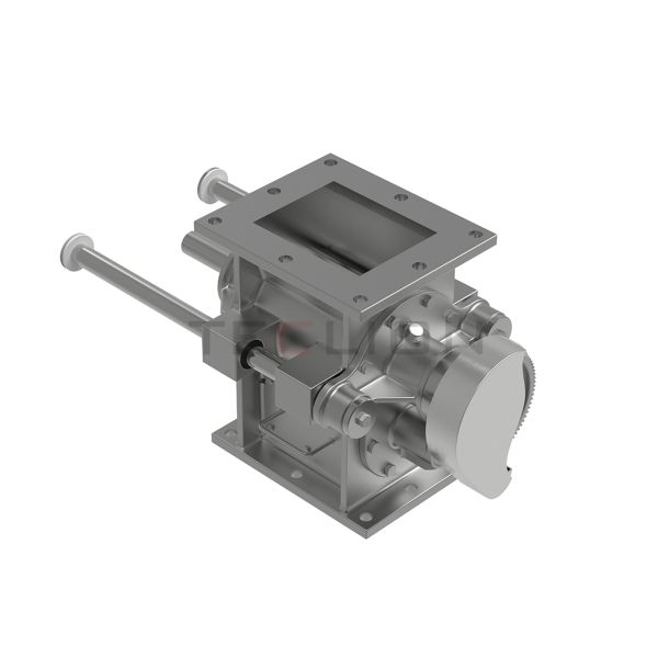 DN100-DN500 Port Size Scraper Valve for Sticky Adhesive Powders and Granular Products