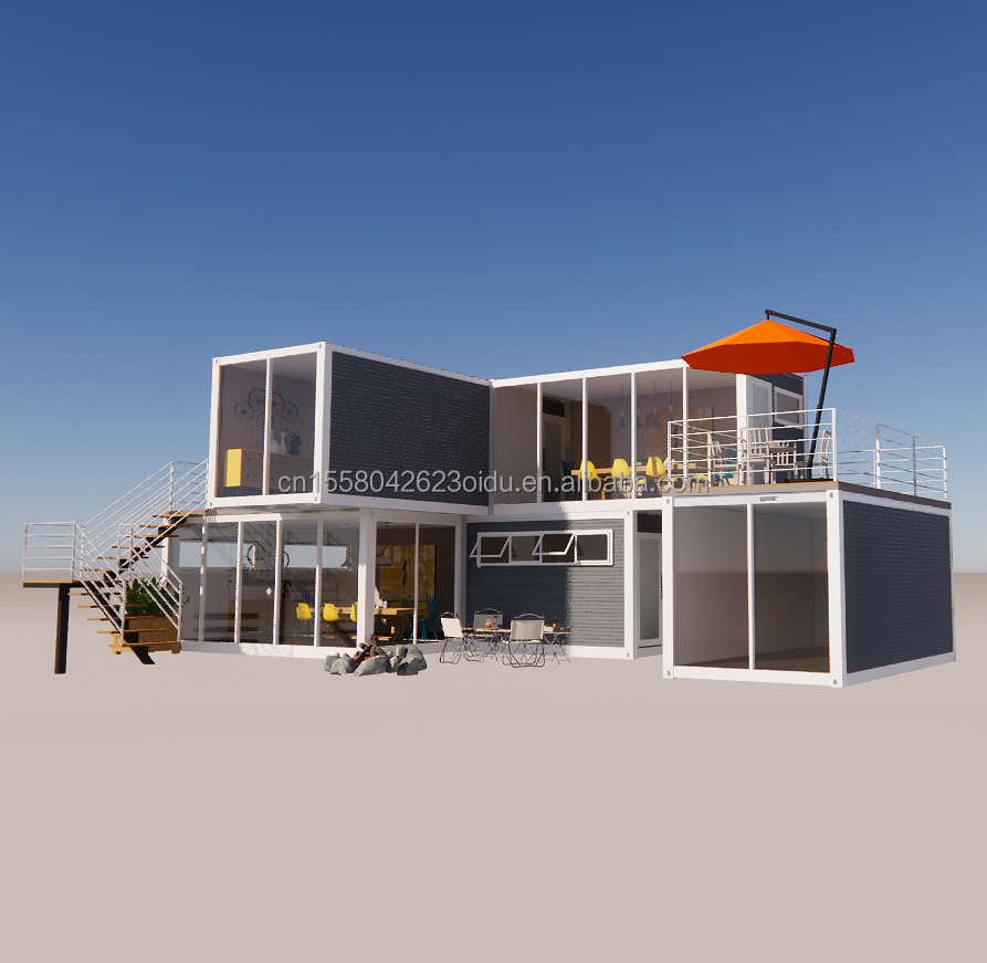 Hotel Prefabricated Foldable Container Shop With Steel Frame Galvanized Steel Bending 180g Material