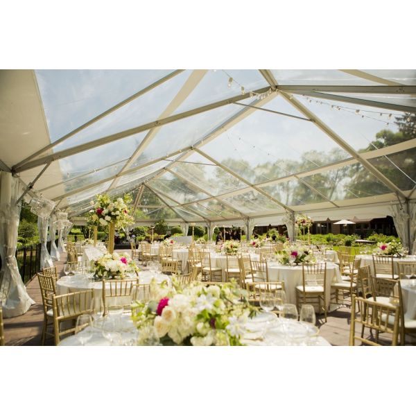 Clear Roof Transparent Frame Tent , Huge Custom Party Tents On Deck Platform