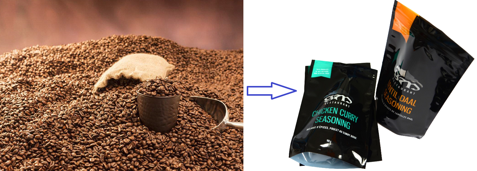 Coffee Bean Powder Filling Line High Accuracy 3 - 5 Bags / Minute Speed