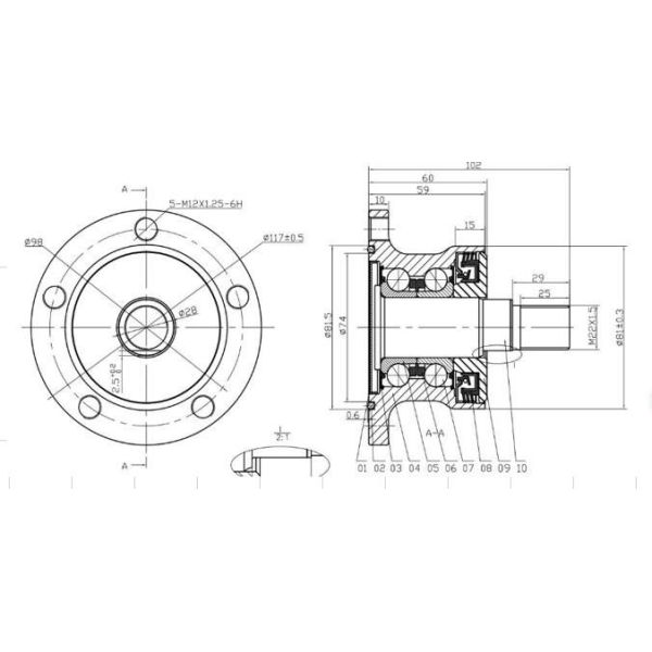 AHUB-0005 BAA-0012 Farm Hub Unit Agricultural Bearings