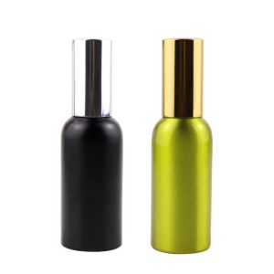 Buy cheap Metal Press Pump Golden Matte Black Aluminum Bottle For Cosmetics from wholesalers