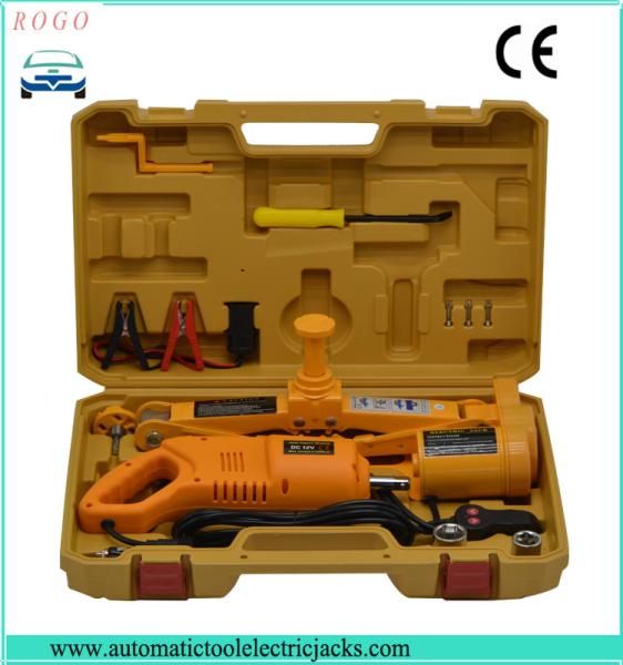 Quality vehicle tools 2 tons electric scissor  lifting car  jack with electric impact torque wrench for sale