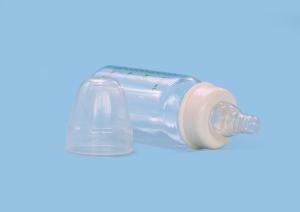 Arc Shaped 120ml Silkscreen Borosilicate Glass Baby Bottle