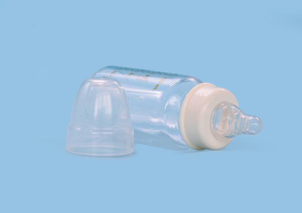 Quality Arc Shaped 120ml Silkscreen Borosilicate Glass Baby Bottle for sale