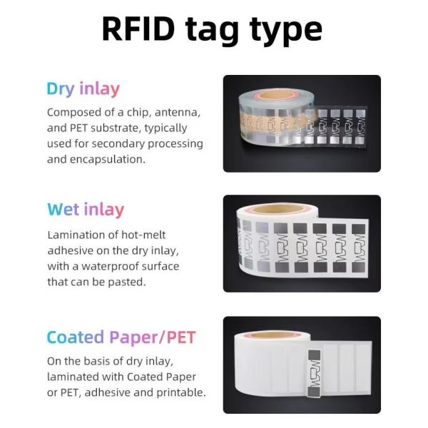 Printable Barcode Sticker Uhf Rfid Retail Label Soft Tag for Super Market EAS System Inventory Management