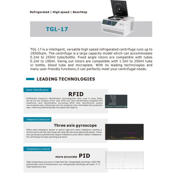 Professional Grade 18500rpm High Speed Laboratory Centrifuge with Metal Construction