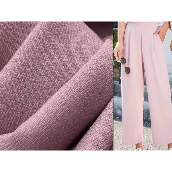 Stretch 60 inch Plain Crepe Fabric Polyester Textile Material 130gsm