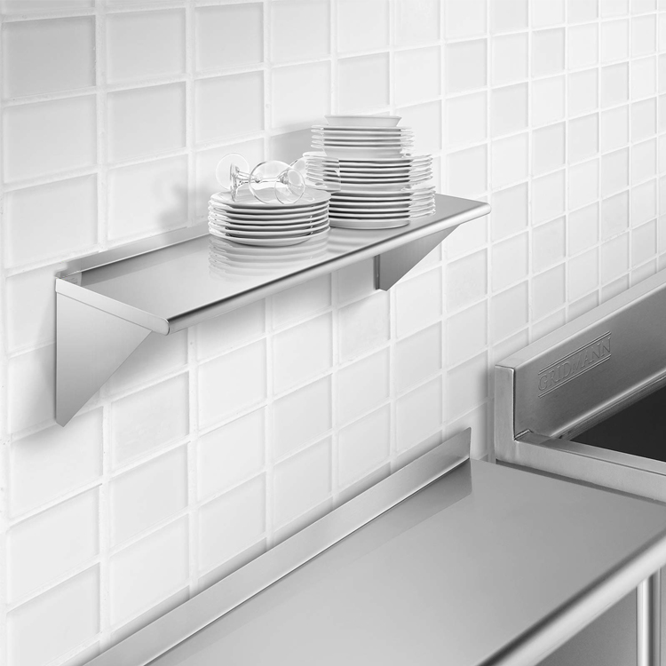 Wall Mounted Metal Bathroom Shelves , SS Shelves For Kitchen 0.6mm 0.8mm 1.0mm Thick